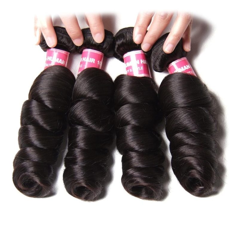 indian loose wave klaiyi hair 4pcs