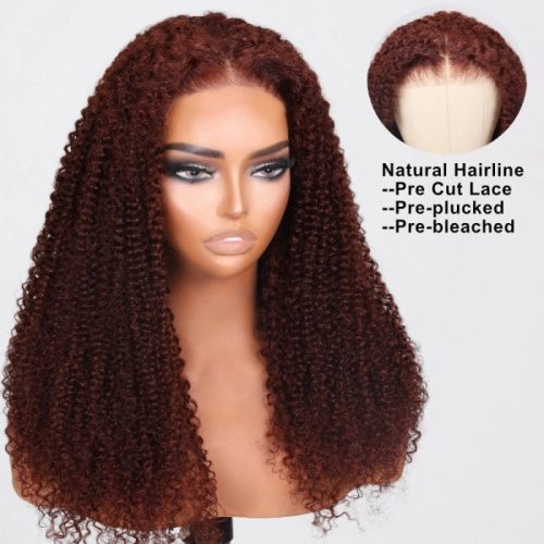 kinky curly reddish brown wig 7