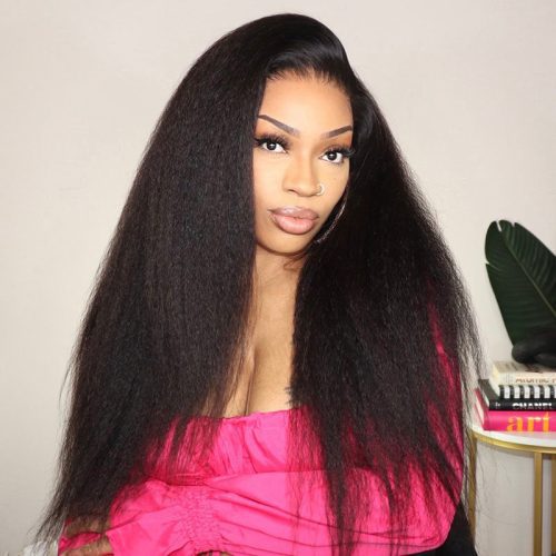 klaiyi yaki straight 5x5 hd lace closure glueless wig kinky straight human hair 180 density 230125 1