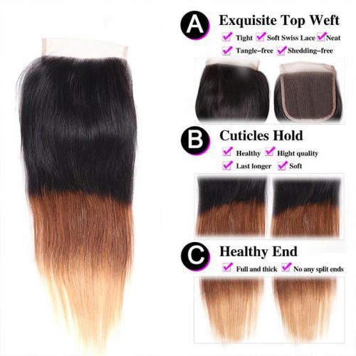 ombre straight hair with closure3