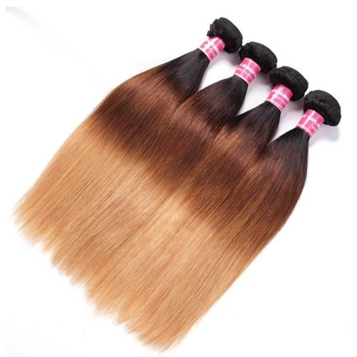 ombre straight hair with closure4